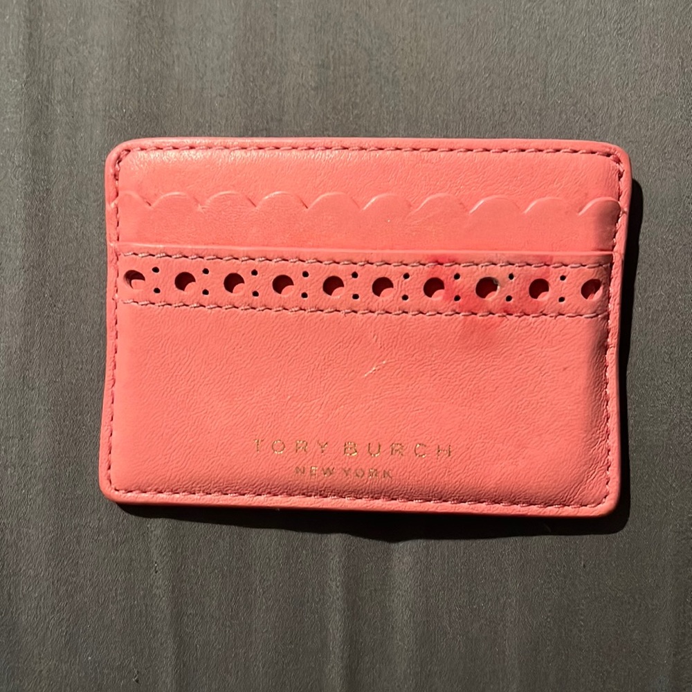 Adorable pink Tory Burch card holder